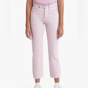 NWT LEVI’S 501 Original Cropped Lavender Jeans Size 29 X 26